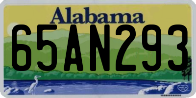 AL license plate 65AN293