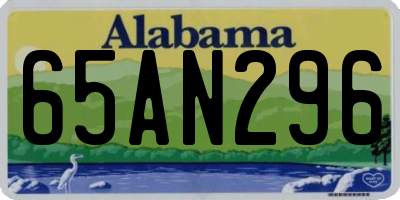 AL license plate 65AN296