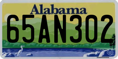 AL license plate 65AN302