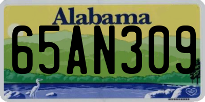 AL license plate 65AN309