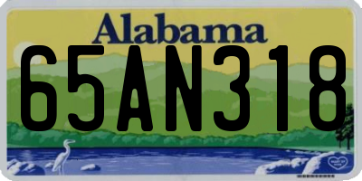 AL license plate 65AN318