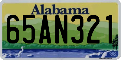 AL license plate 65AN321