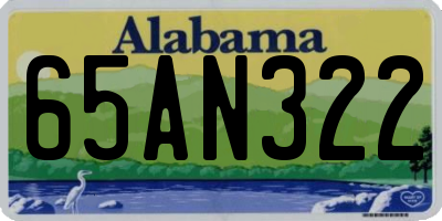 AL license plate 65AN322
