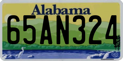 AL license plate 65AN324