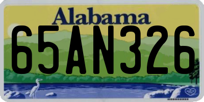 AL license plate 65AN326