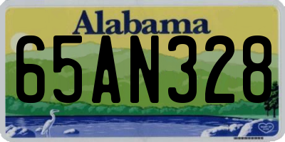 AL license plate 65AN328