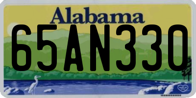 AL license plate 65AN330
