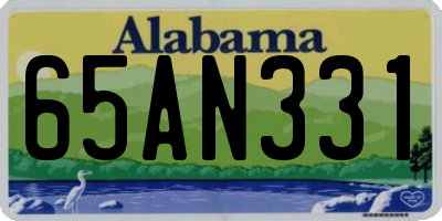 AL license plate 65AN331