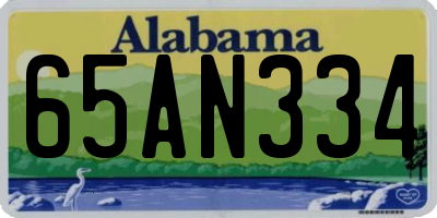 AL license plate 65AN334