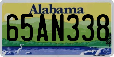AL license plate 65AN338