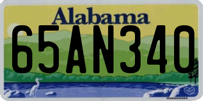 AL license plate 65AN340