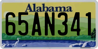 AL license plate 65AN341