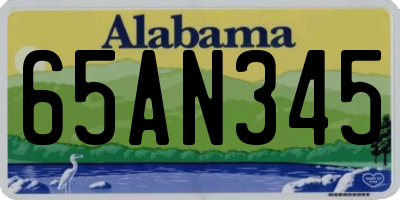 AL license plate 65AN345