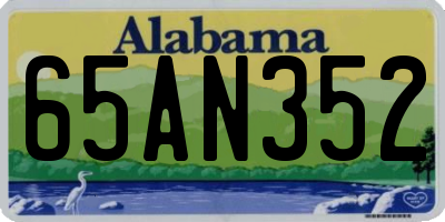 AL license plate 65AN352