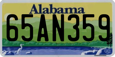AL license plate 65AN359
