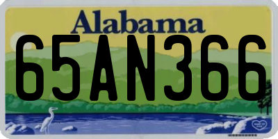 AL license plate 65AN366