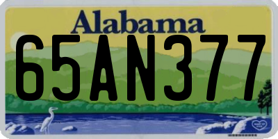 AL license plate 65AN377