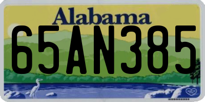 AL license plate 65AN385