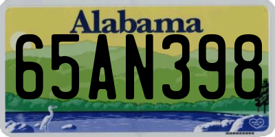 AL license plate 65AN398