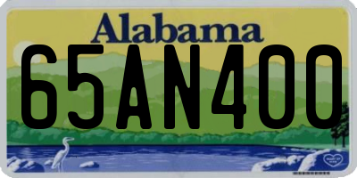 AL license plate 65AN400