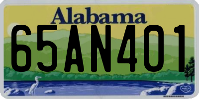 AL license plate 65AN401