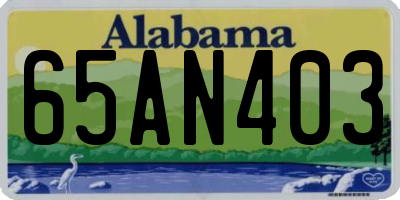 AL license plate 65AN403