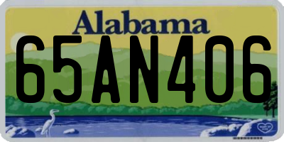 AL license plate 65AN406