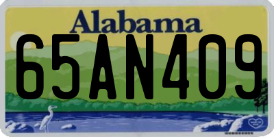 AL license plate 65AN409