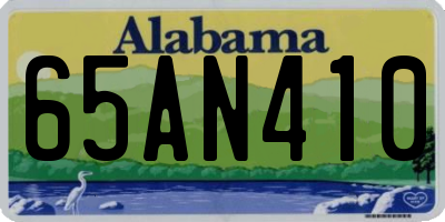 AL license plate 65AN410