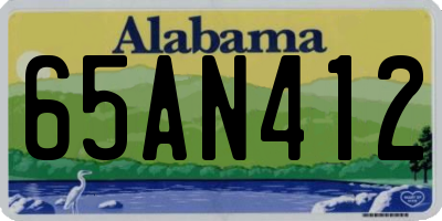 AL license plate 65AN412