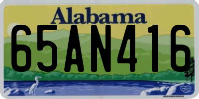 AL license plate 65AN416