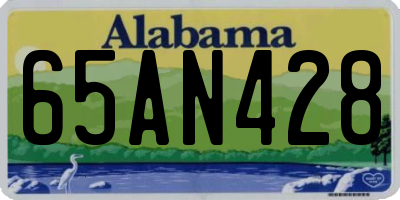 AL license plate 65AN428