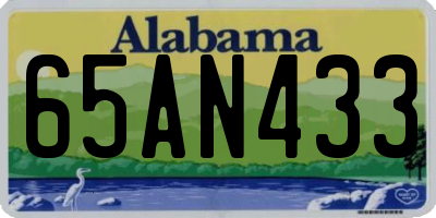 AL license plate 65AN433