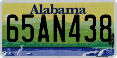 AL license plate 65AN438