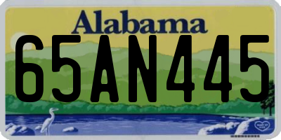 AL license plate 65AN445