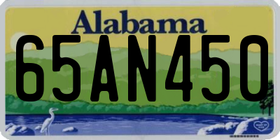 AL license plate 65AN450