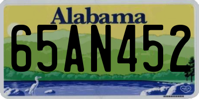 AL license plate 65AN452