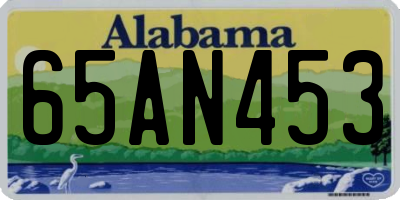 AL license plate 65AN453