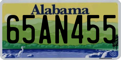 AL license plate 65AN455