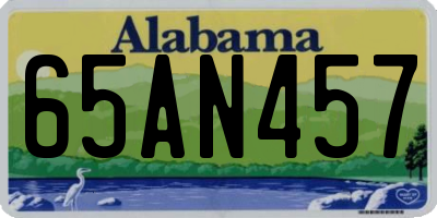 AL license plate 65AN457