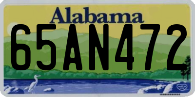 AL license plate 65AN472
