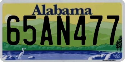 AL license plate 65AN477