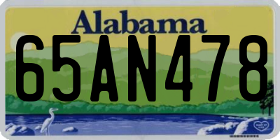 AL license plate 65AN478