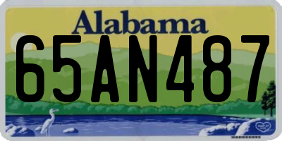 AL license plate 65AN487