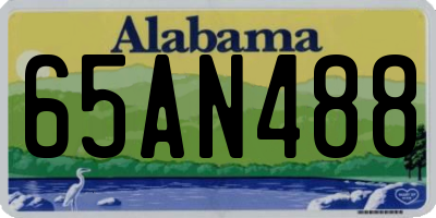 AL license plate 65AN488