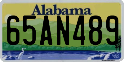 AL license plate 65AN489