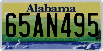 AL license plate 65AN495