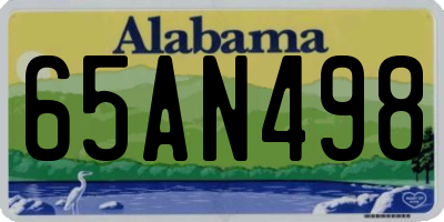 AL license plate 65AN498