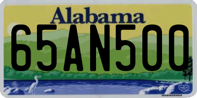 AL license plate 65AN500