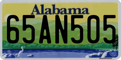 AL license plate 65AN505